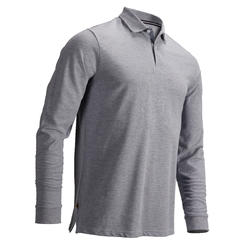 POLO GOLF MANCHES LONGUES TEMPS POUR HOMME GRIS CHINE