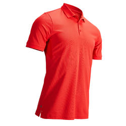 POLO GOLF HOMME RESPIRANT ROUGE CORAIL