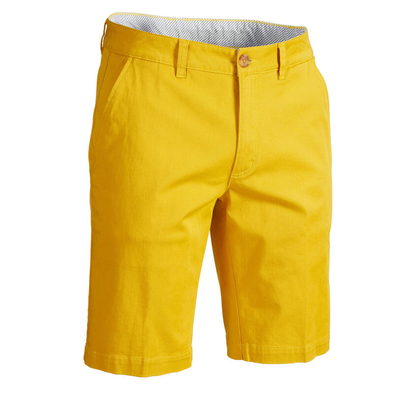 Bermude chino golf MW500 Galben Bărbați