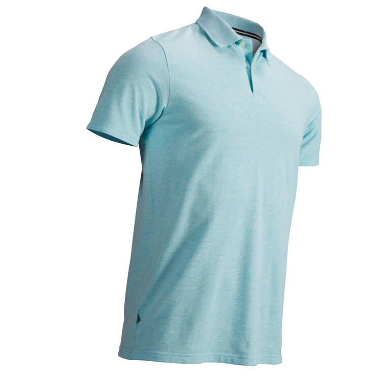 Men Golf Polo T-Shirt 500 Mottled Mint