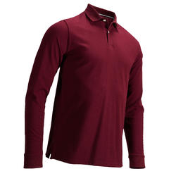 POLO GOLF MANCHES LONGUES POUR HOMME BORDEAUX