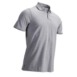 Polo de golf homme manches courtes 500 temps tempéré gris chiné