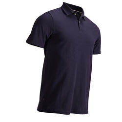 Polo de golf homme manches courtes 500 temps tempéré marine