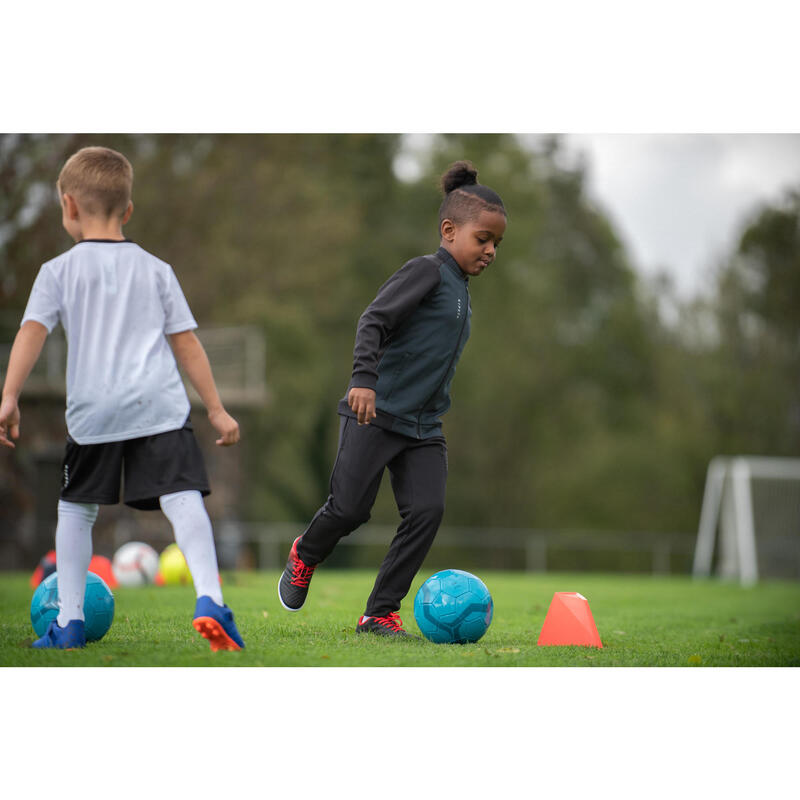 Veste d'entraînement de football enfant T100 noire