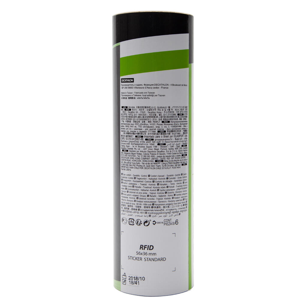 Bela plastična loptica za badminton PSC 100 MEDIUM (6 komada)