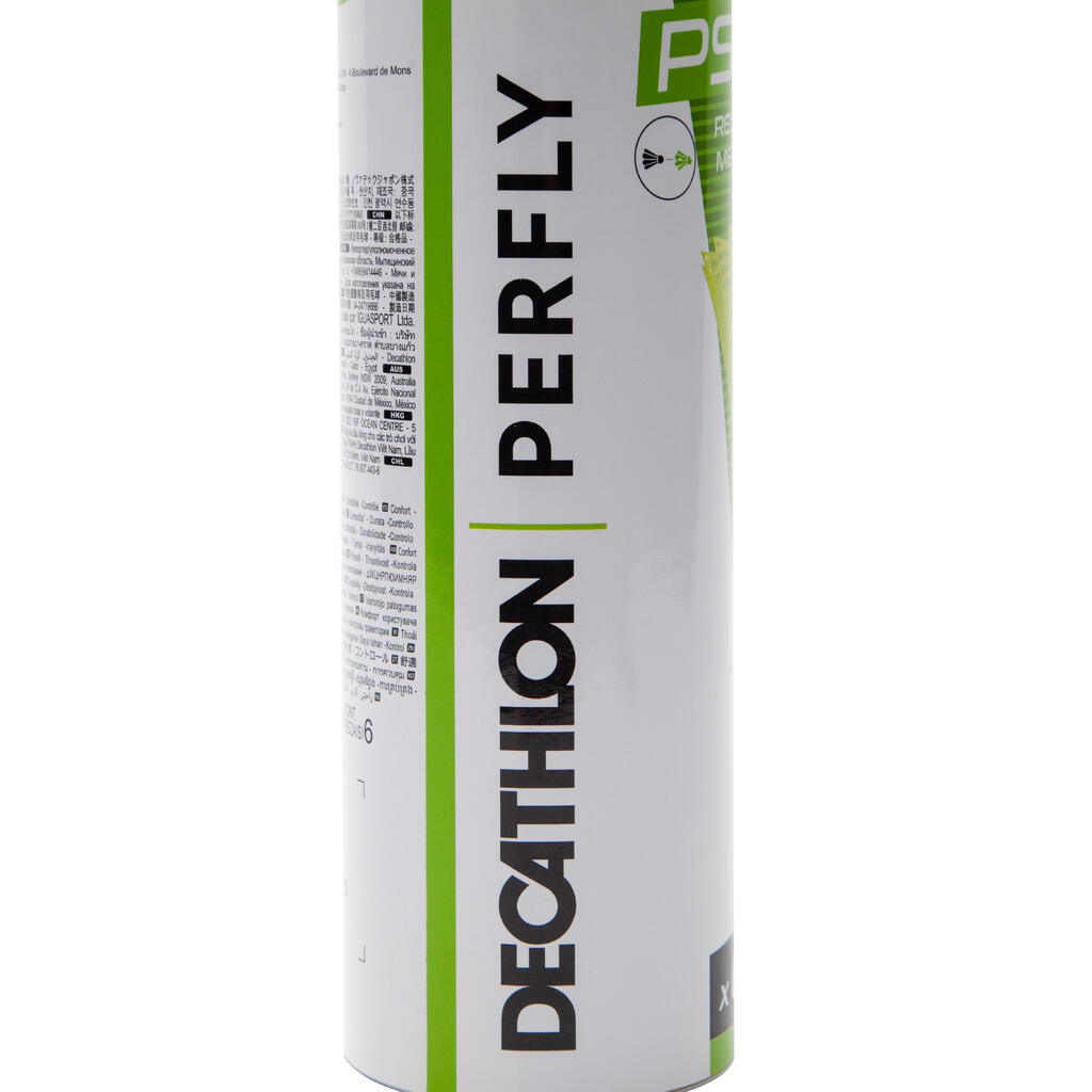 Bela plastična loptica za badminton PSC 100 MEDIUM (6 komada)