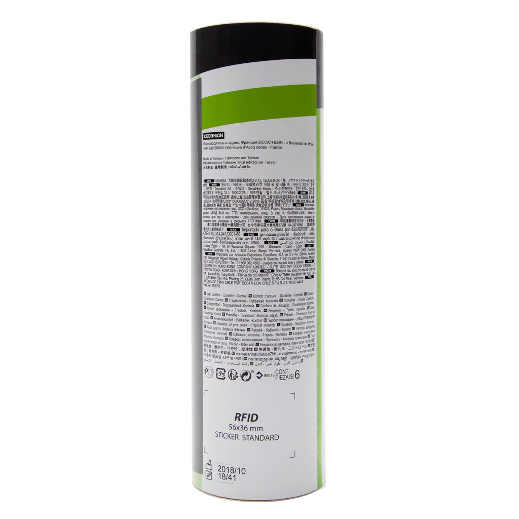 Bela plastična loptica za badminton PSC 100 MEDIUM (6 komada)
