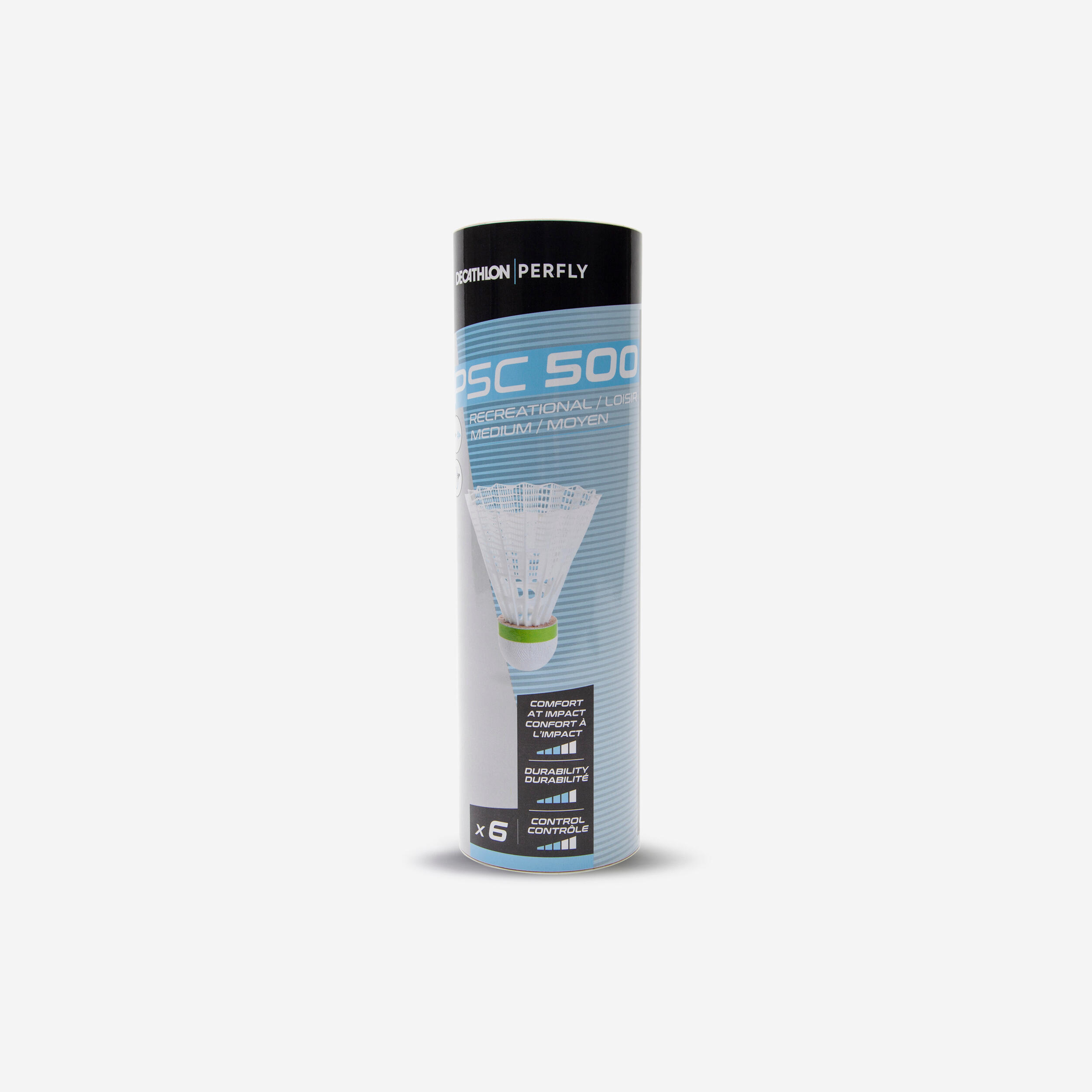 Perfly - Volant De Badminton En Plastique Psc 500 X 6 - Blanc - Volant Plastique - Badminton Squash - Blanc - Taille Unique - Decathlon