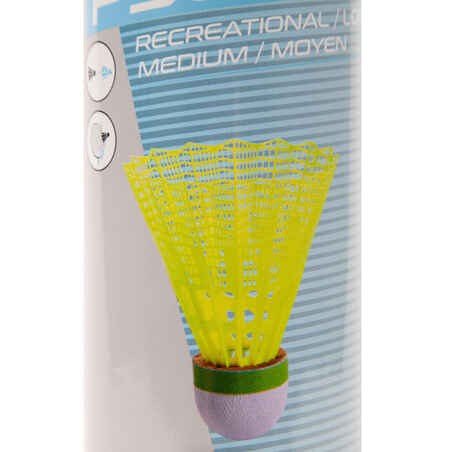 PLASTIC SHUTTLECOCK PSC 500 MEDIUM X 6 YELLOW