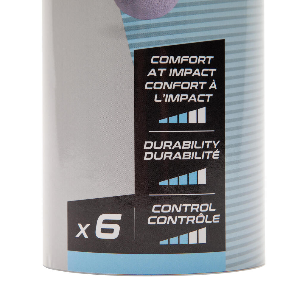 Žuta plastična loptica za badminton PSC 500 MEDIUM (6 komada)