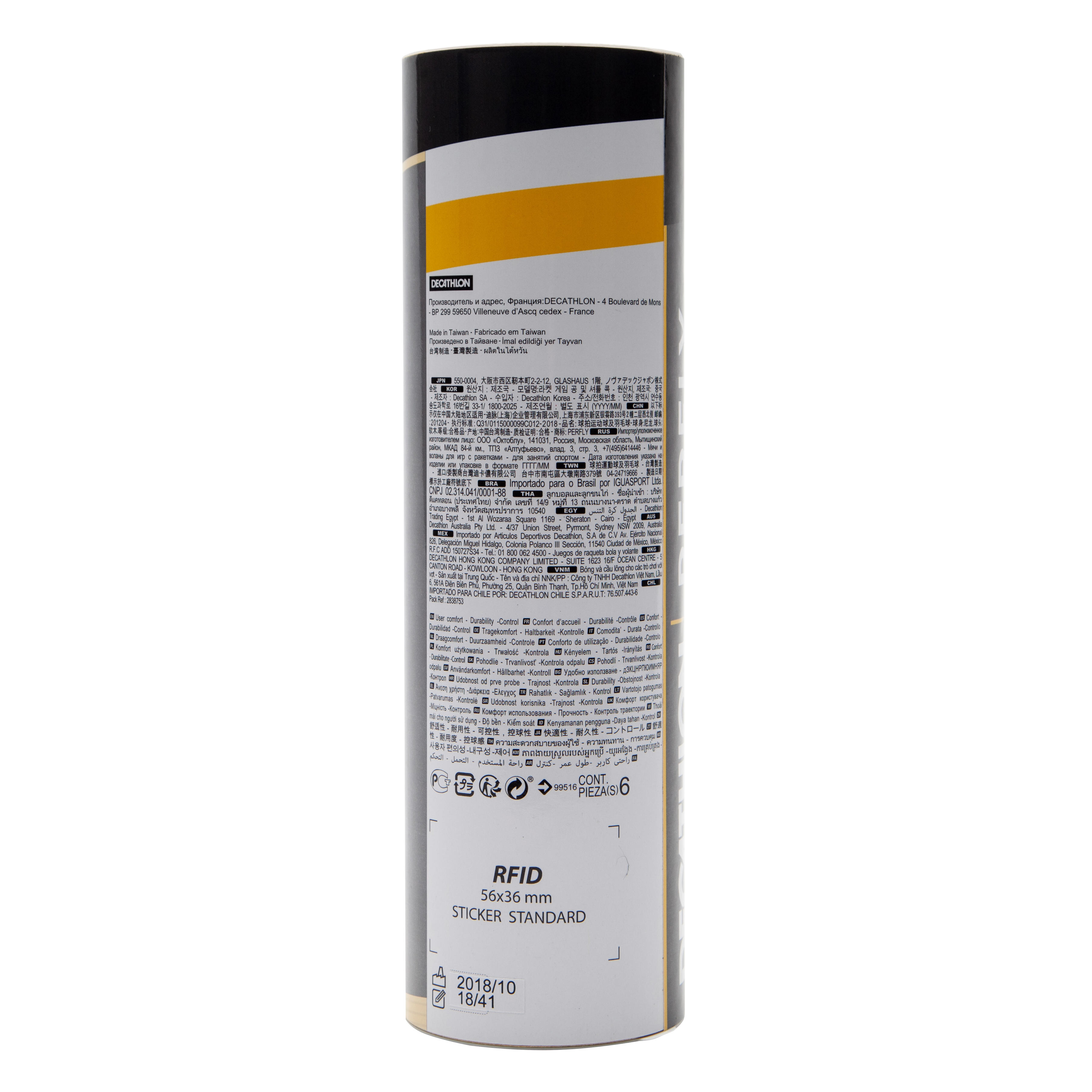 Volants de badminton en plastique paq. 6 - PSC 900 banc - PERFLY