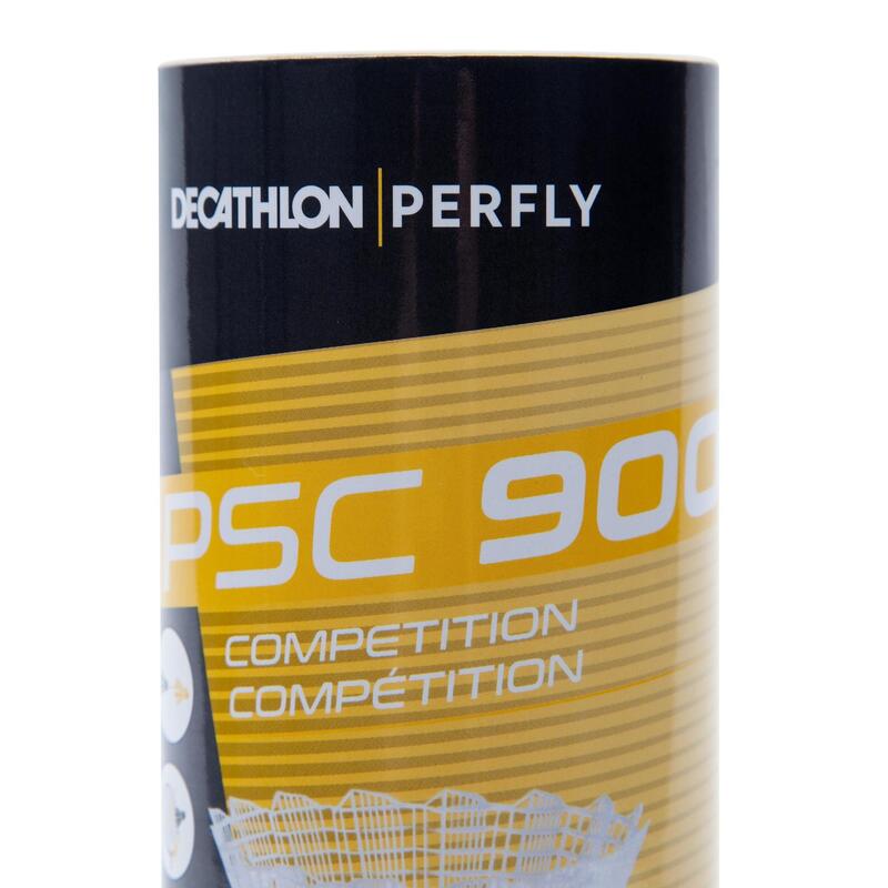 VOLANTE DE BÁDMINTON DE PLÁSTICO PERFLY PSC 900 BLANCO x6 MEDIO