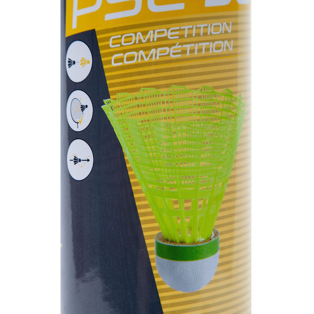 Federbälle Kunststoff PSC 900 Badmintonbälle Medium 6er Dose gelb