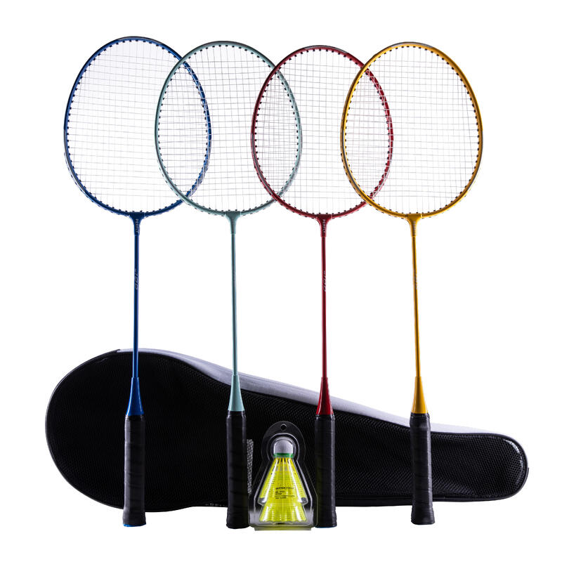 Set de 4 Raquettes De Badminton Adulte BR 100 Starter