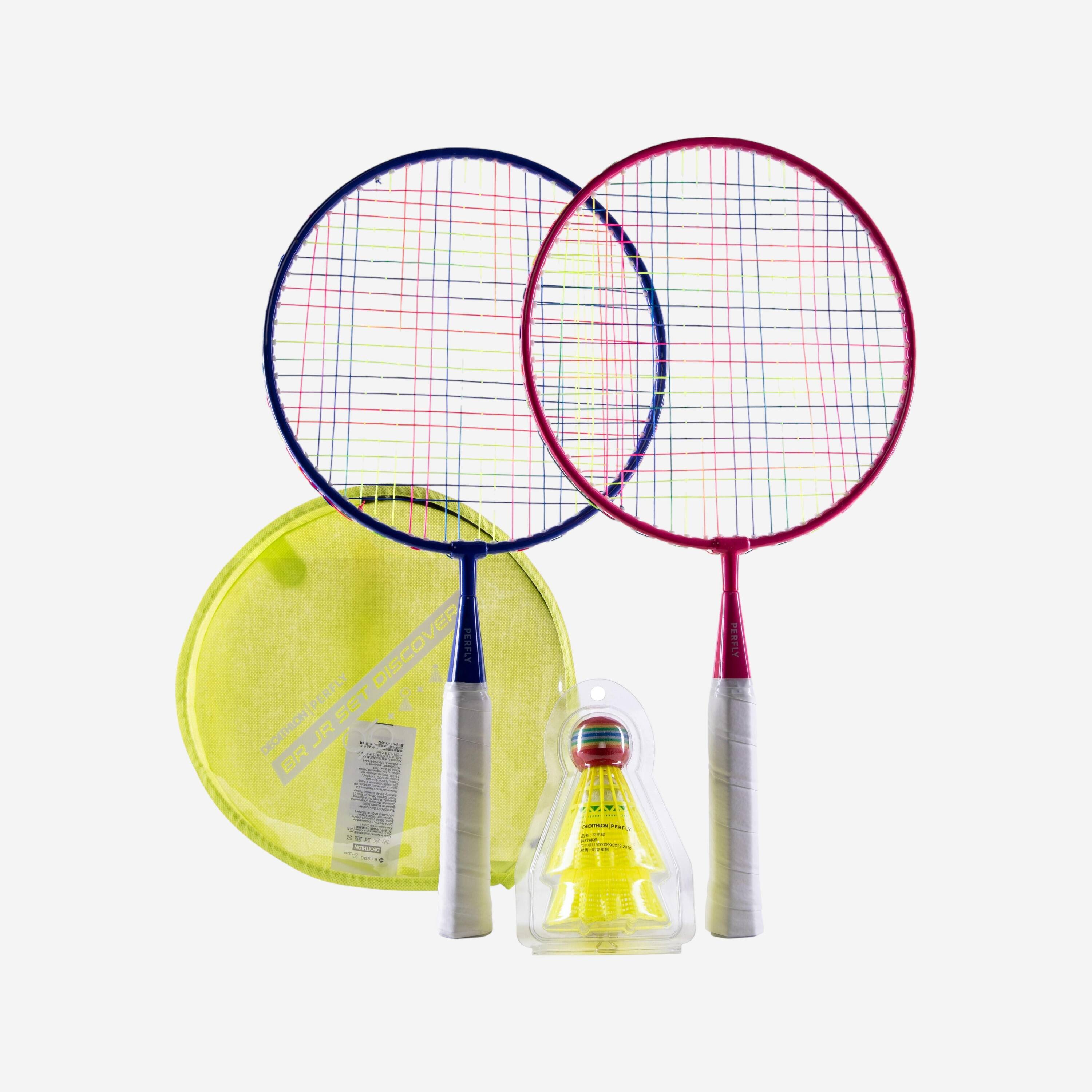 Kids Badminton Racket Set Discover Pink Blue -  1