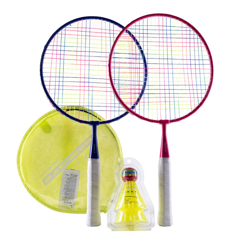 Set de 2 Raquettes De Badminton Enfant BR Discover - Rouge/Bleu