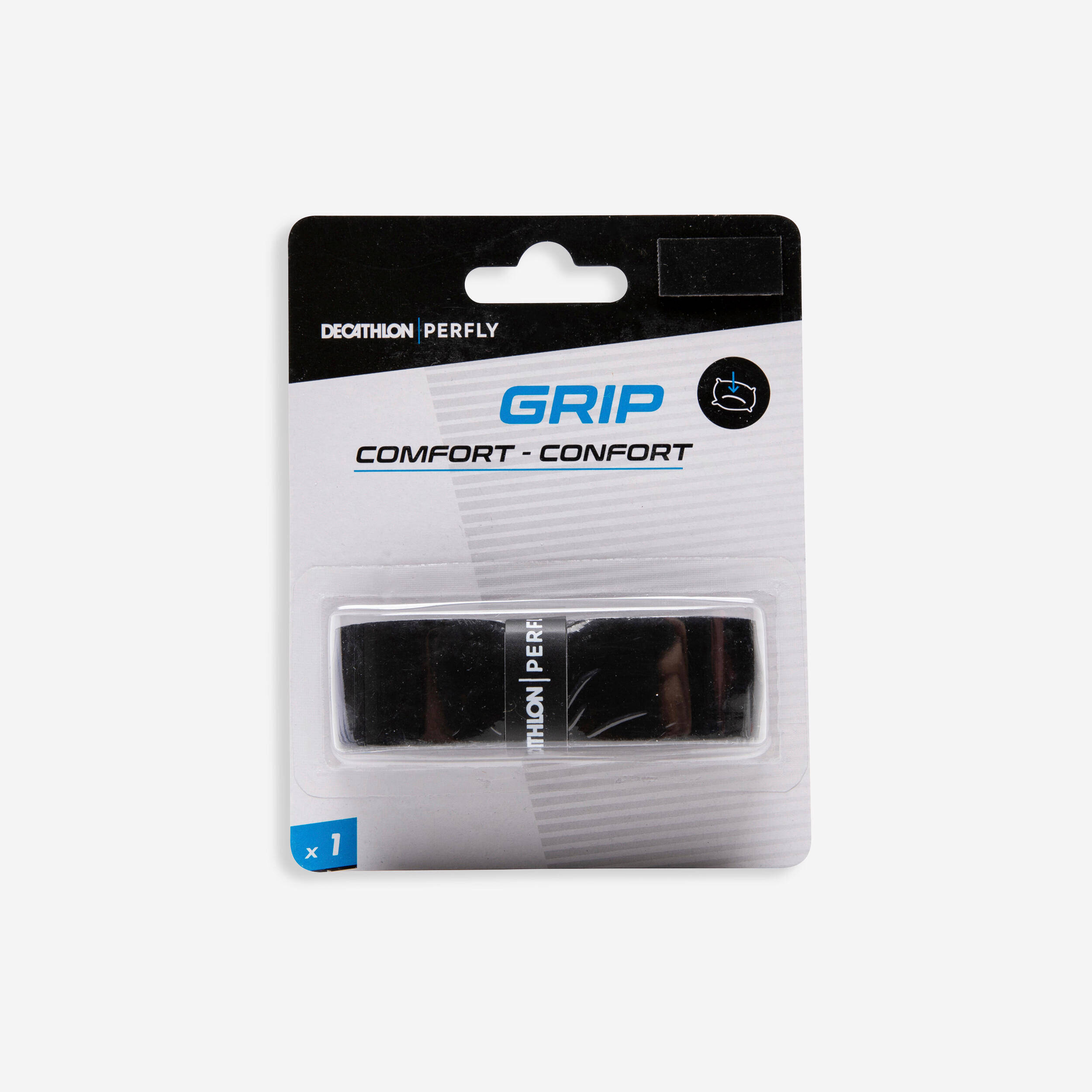 Badminton Comfort Grip x 1 Black -  1
