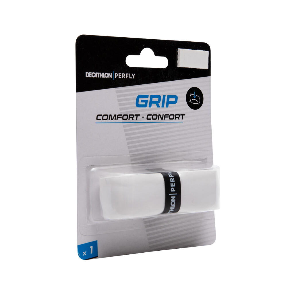 BADMINTON COMFORT GRIP X 1 WHITE