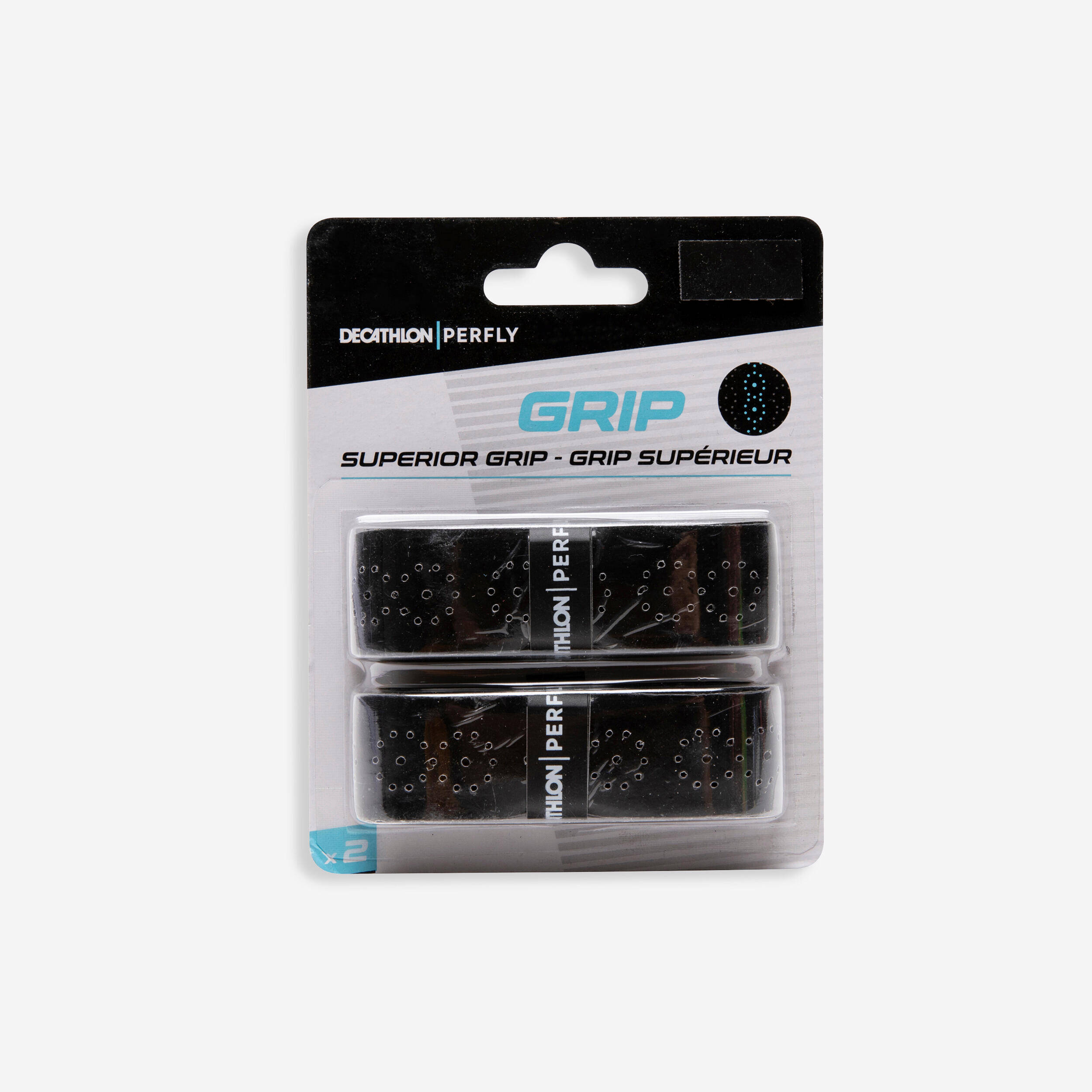 BADMINTON SUPERIOR GRIP X 2 BLACK -  1