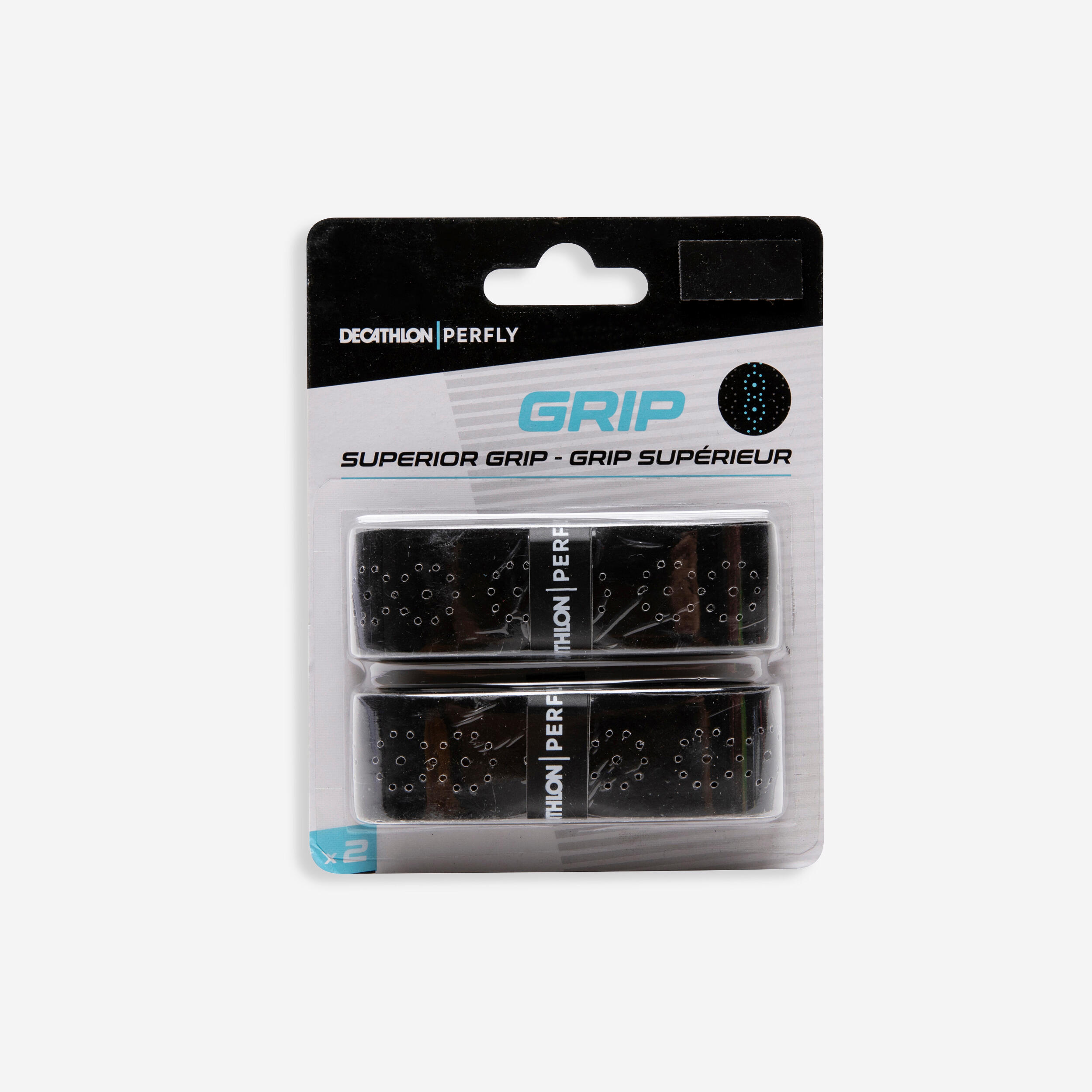 Grip de badminton superior preto (conjunto de 2)