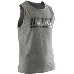 Débardeur 100 garçon GYM ENFANT gris imprimé