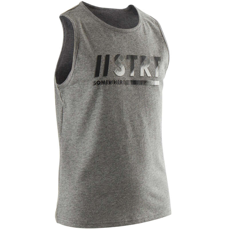 BOY EDUCATIONAL GYM APPAREL - 100 Boys' Gym Tank Top DOMYOS
