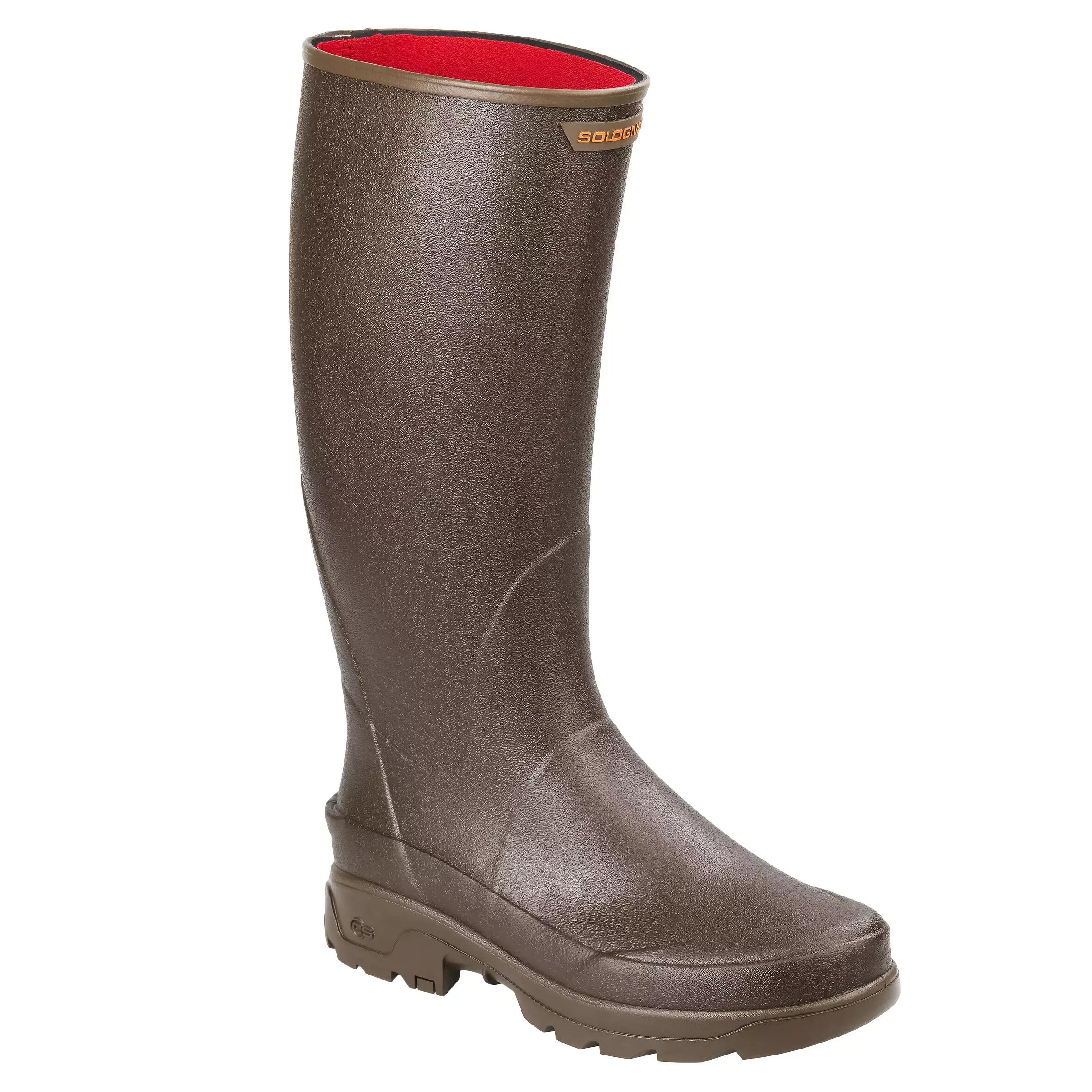 Botas de Agua Katiuskas Caza Solognac 500 Hombre Reforzada Neopreno 4mm  Marron SOLOGNAC | Decathlon