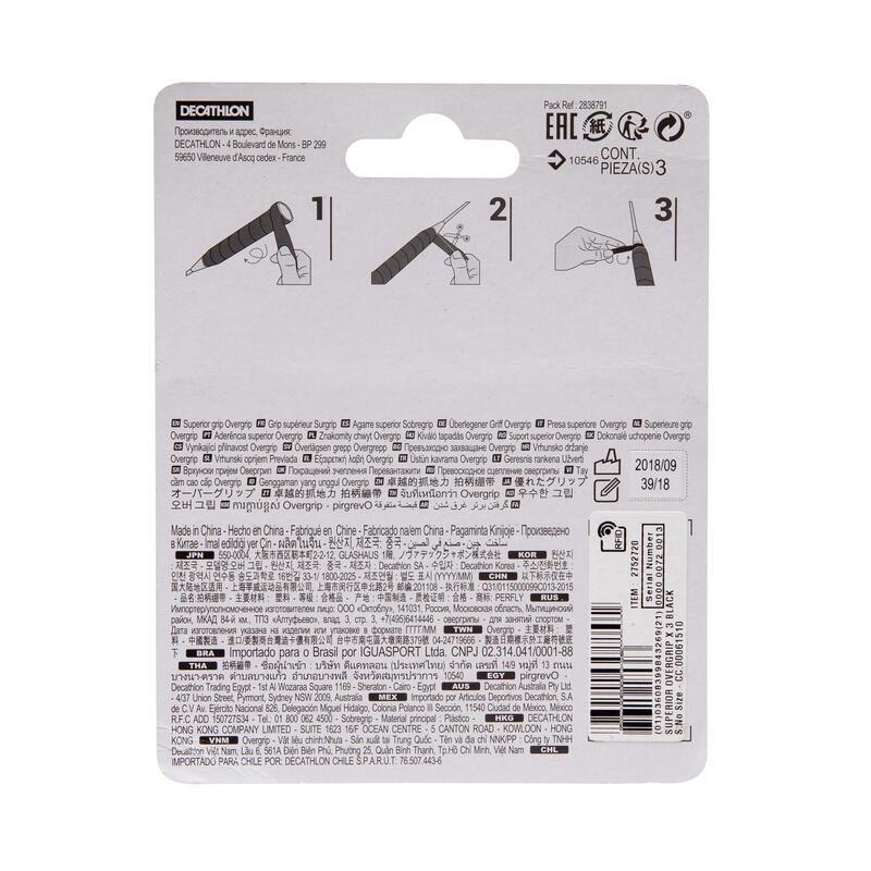 Overgrip - Badminton - Üçlü - Siyah