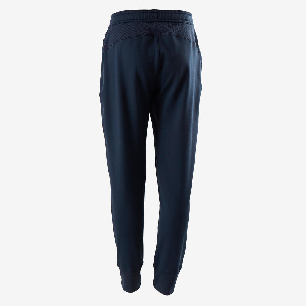 Kids' Warm Breathable Synthetic Jogging Bottoms S500 - Navy