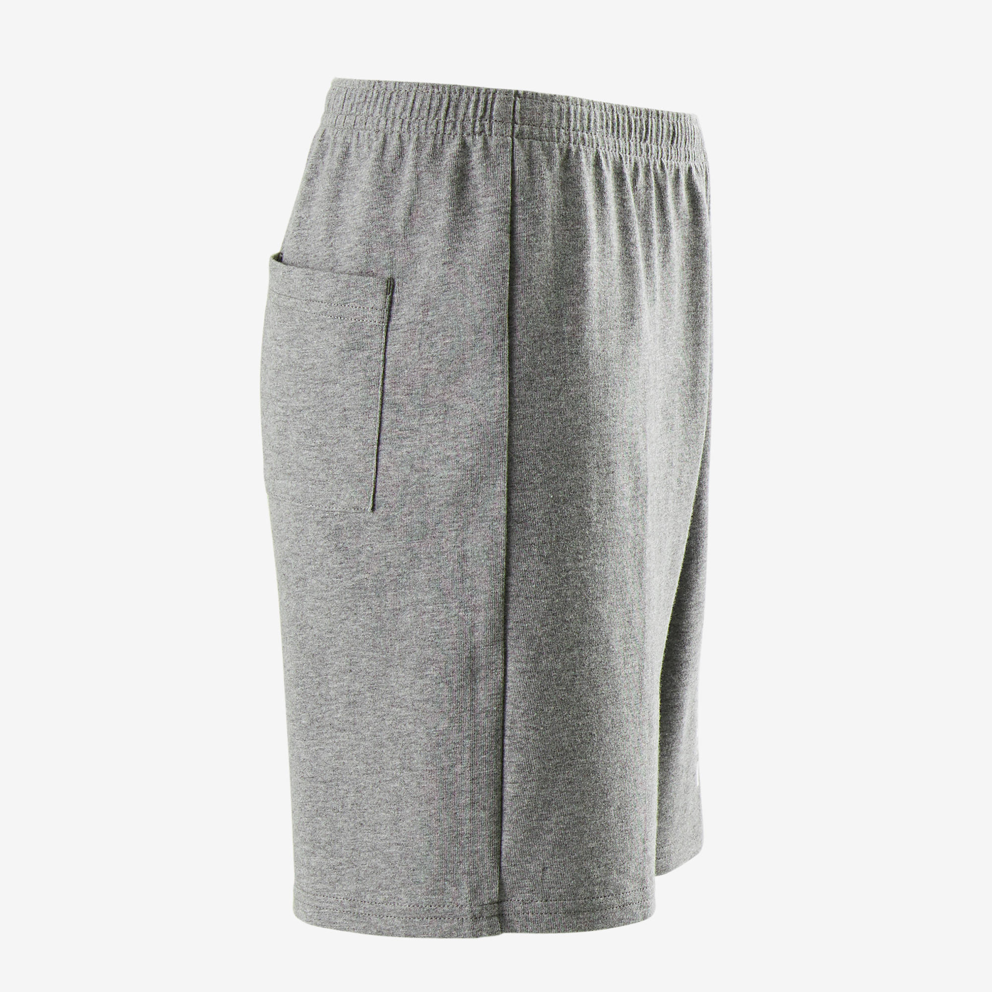 

Boys' Gym Shorts 100 - Heathered Dark Grey/Print -  By DOMYOS | Decathlon