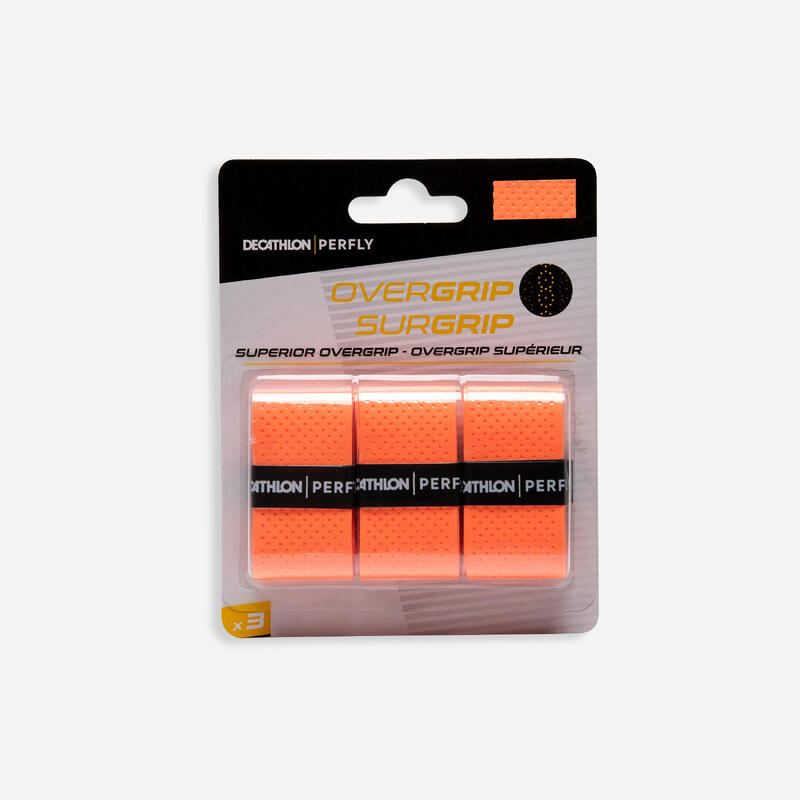 OVERGRIPS VOOR BADMINTON SUPERIOR ORANJE 3 STUKS