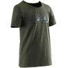 100 Boys' Half-Sleeved Gym T-Shirt - Khaki Print