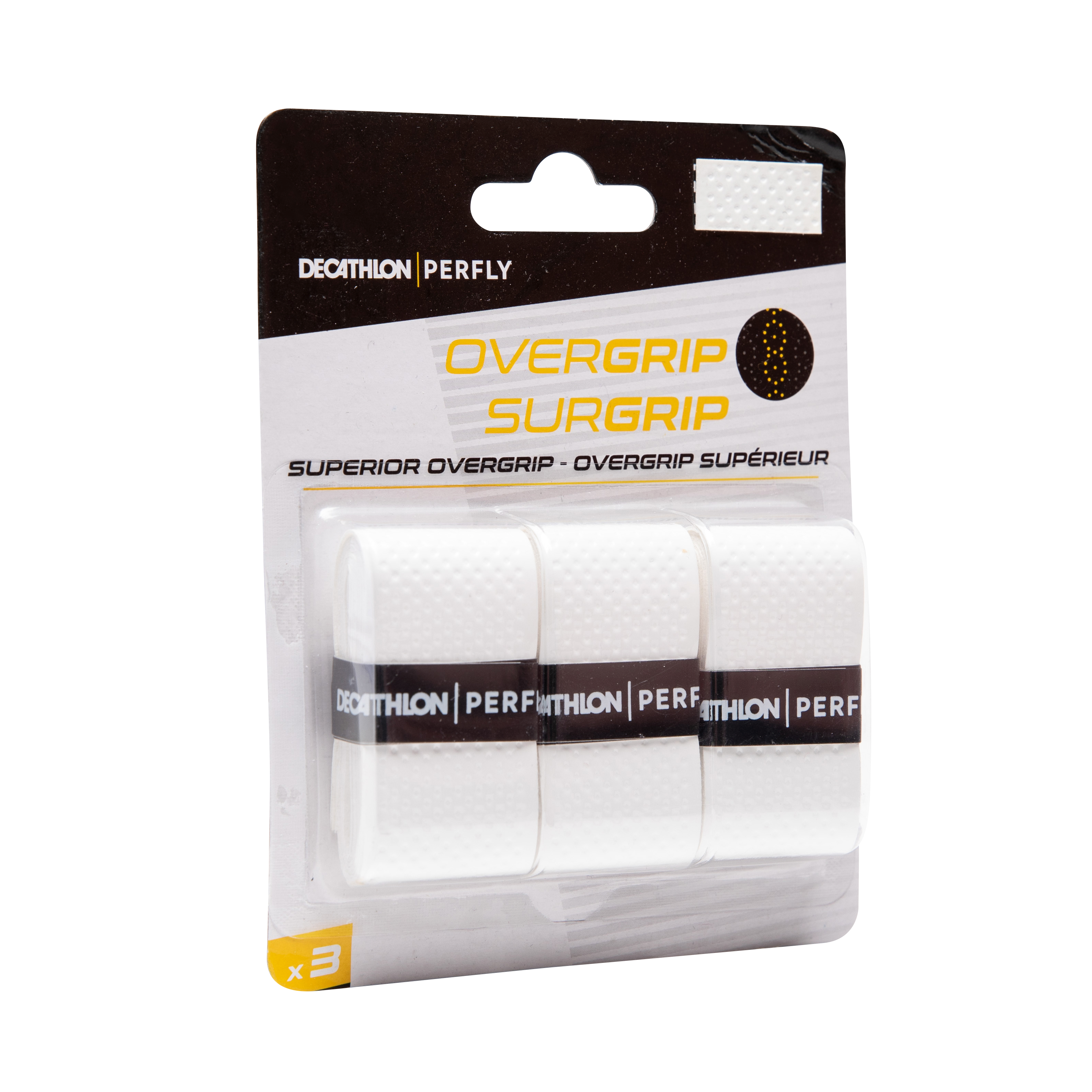 Surgrip de Badminton Supérieur X 3 - Blanc