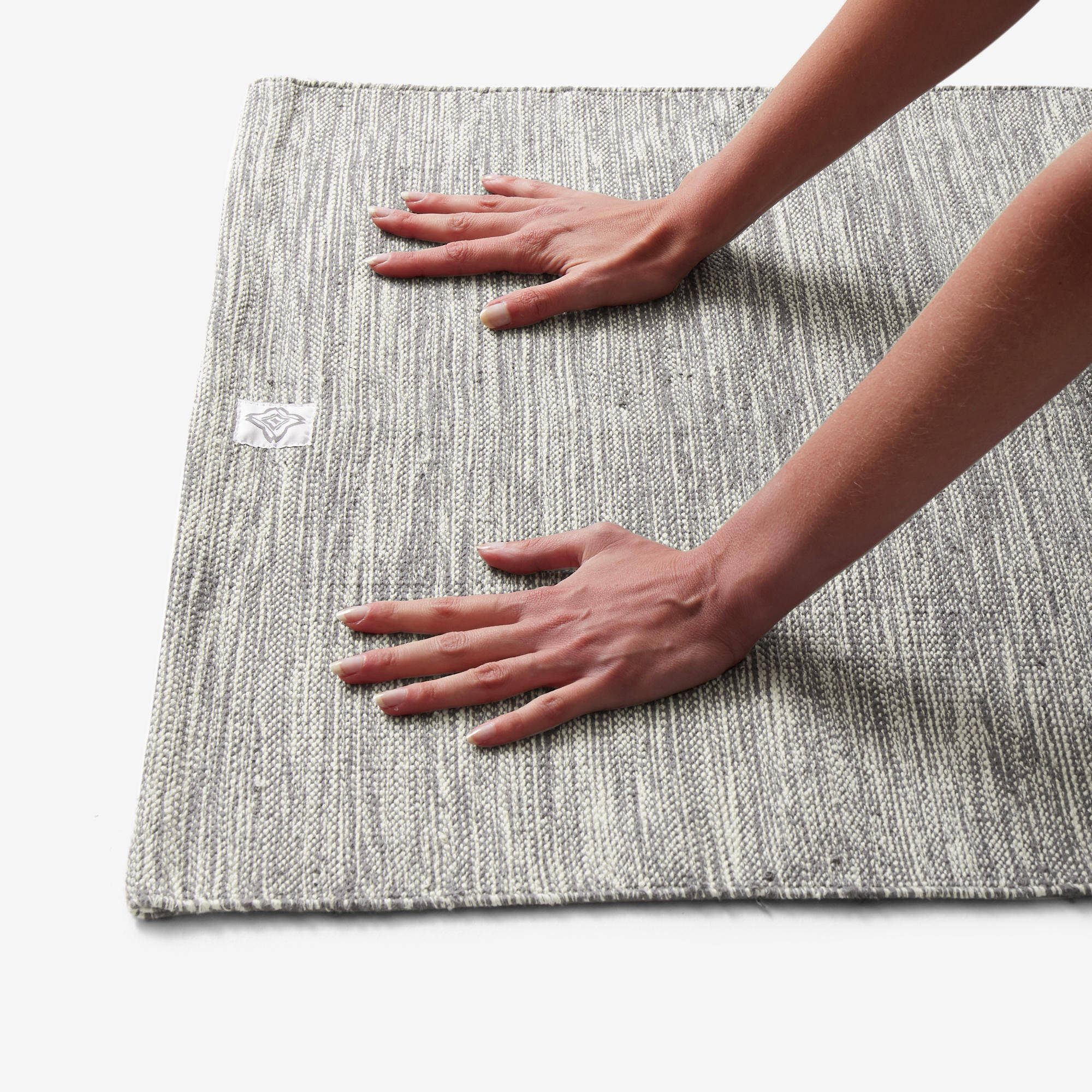 Gentle Yoga Cotton Mat / Over-Mat 4 mm - Mottled Grey -  3