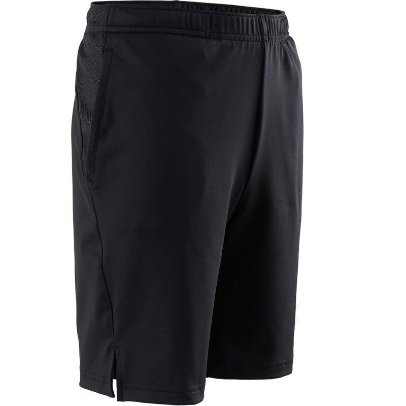 Pantalon scurt S500 educație fizică negru băieți