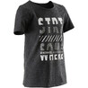 Boys' Recycled Short-Sleeved Gym T-Shirt 100 - Heathered Dark Grey Print