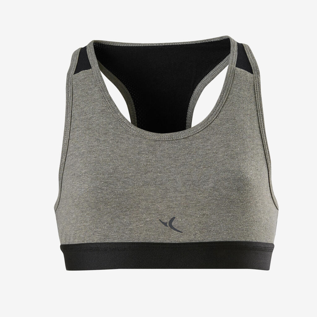 Girls' Basic Sports Bra - Grey