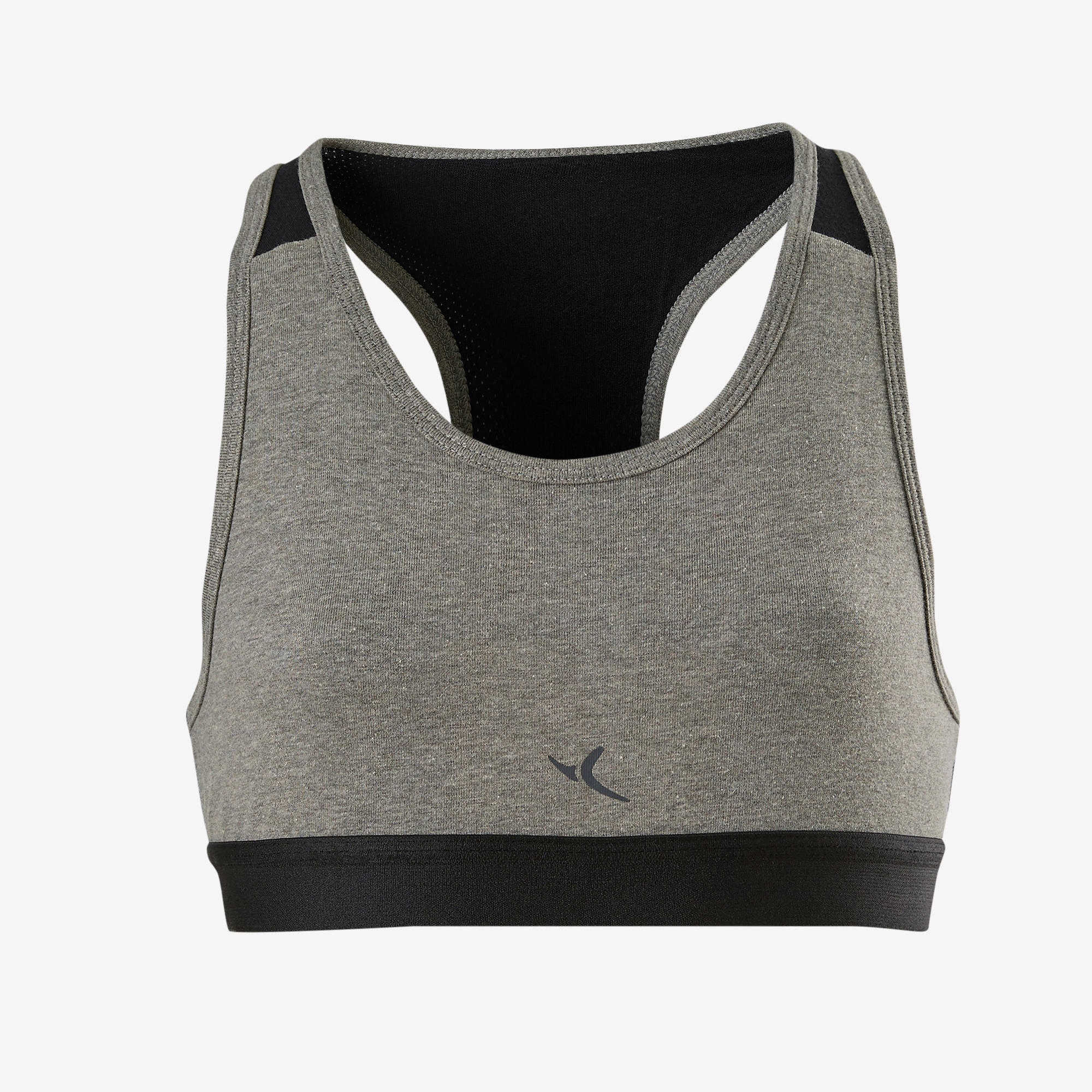 

Girls Crop Top Gym 100 - Grey -  By DOMYOS | Decathlon