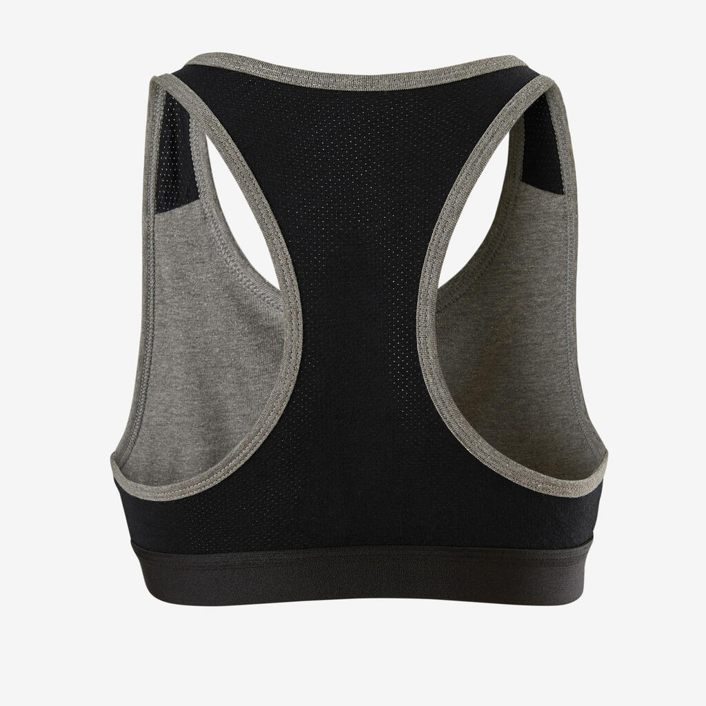 Girls' Basic Sports Bra - Grey