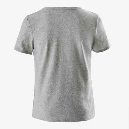 Boys' Recycled Short-Sleeved Gym T-Shirt 100 - Heathered Grey Print