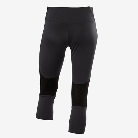 Дівчачі спортивні штани S500, короткі, з повітропроникної синтетики - Сірі