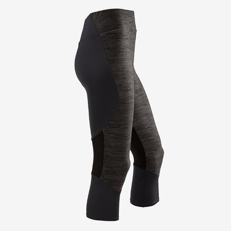 Дівчачі спортивні штани S500, короткі, з повітропроникної синтетики - Сірі