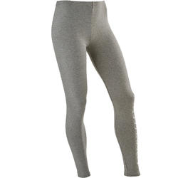 Legging 100 fille GYM ENFANT gris chiné clair imprimé