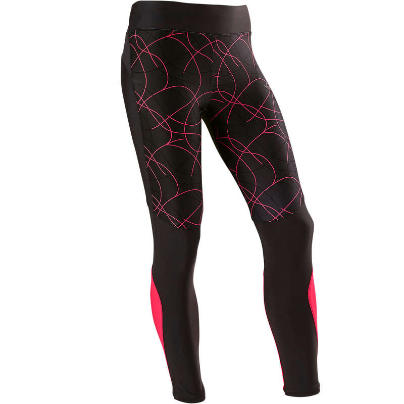 GIRL EDUCATIONAL GYM APPAREL Fitness and Gym - S900 Girls' Gym Leggings Black DOMYOS - Gym Activewear