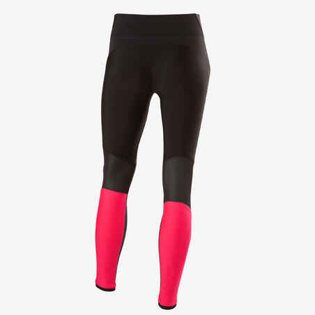 S900 Girls' Gym Breathable Leggings - Black AOP