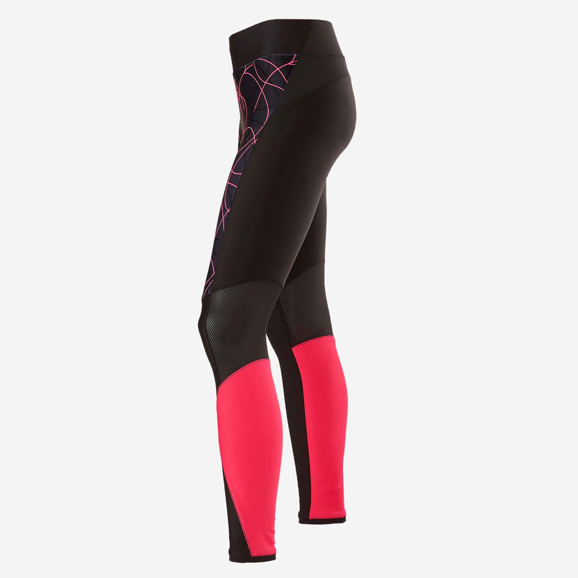 

S900 Girls' Gym Breathable Leggings - Black AOP -  By DOMYOS | Decathlon