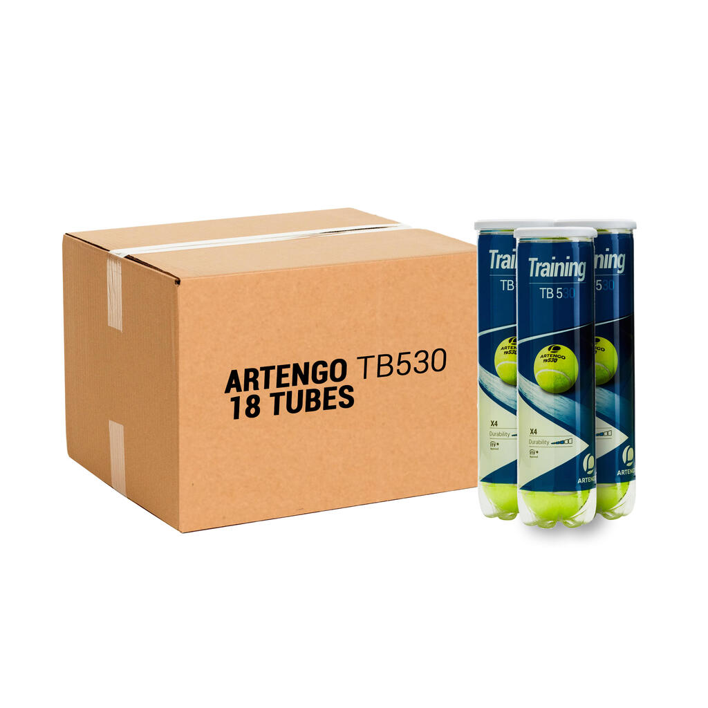 Tennisbälle Karton TB530 4er-Dose 18×