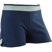 500 Girls' Breathable Cotton Gym Shorts - Blue Print