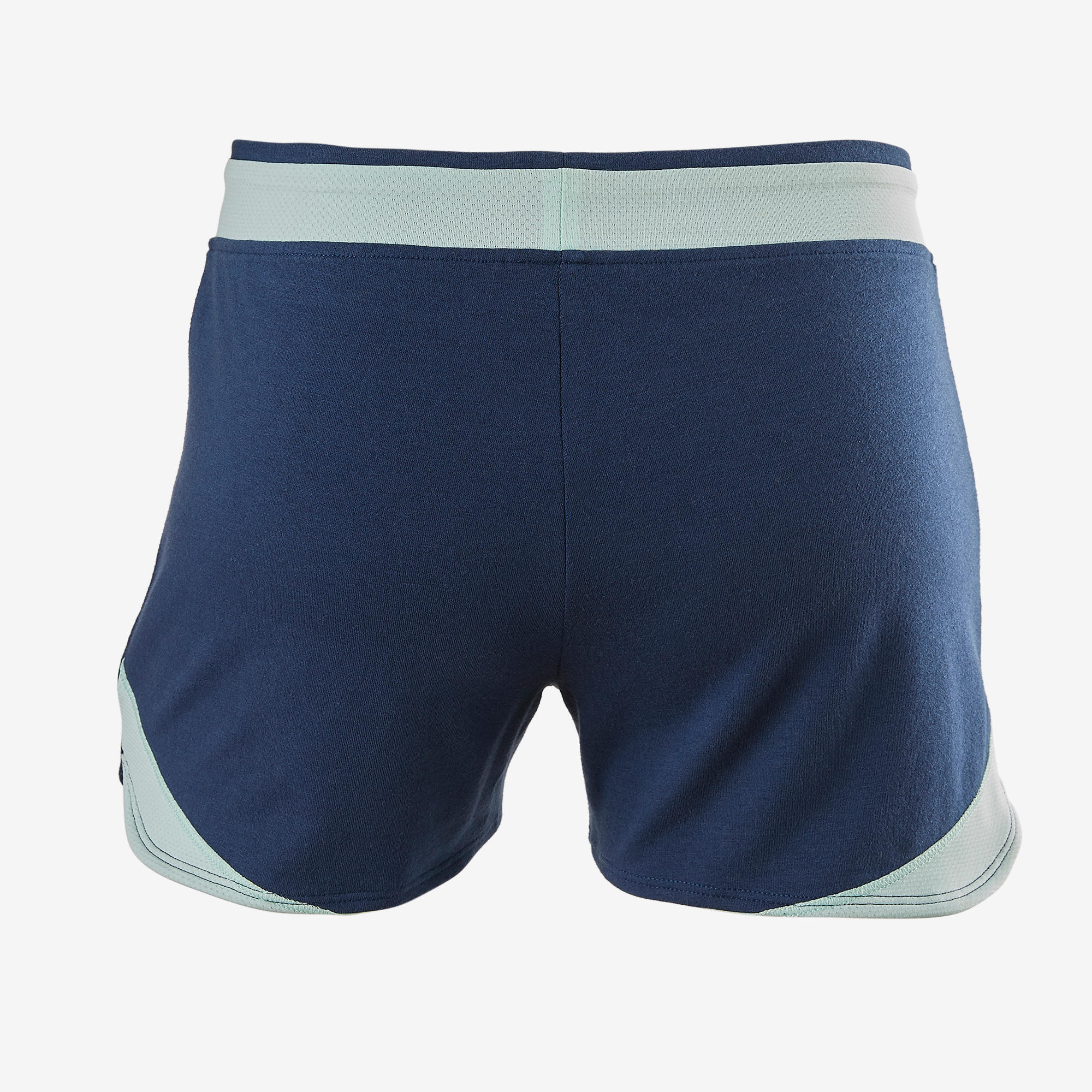 

500 Girls' Breathable Cotton Gym Shorts - Blue Print -  By DOMYOS | Decathlon
