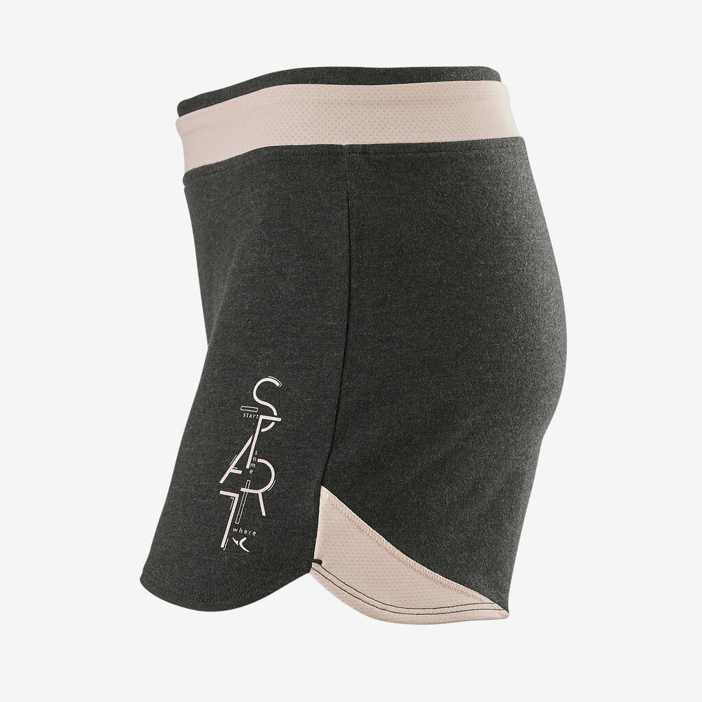 Girls' Breathable Shorts - Grey/Pink